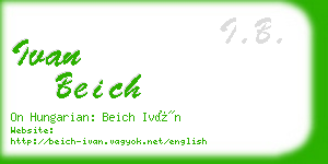 ivan beich business card